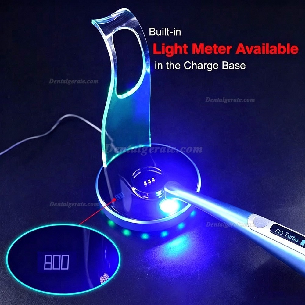 Mecco Dolphin LED-Polymerisationslampe Dental mit integriertem Radiometer und Mikro-Polymerisationslinse